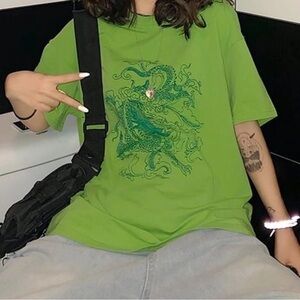 Elbow Length Dragon T-Shirt